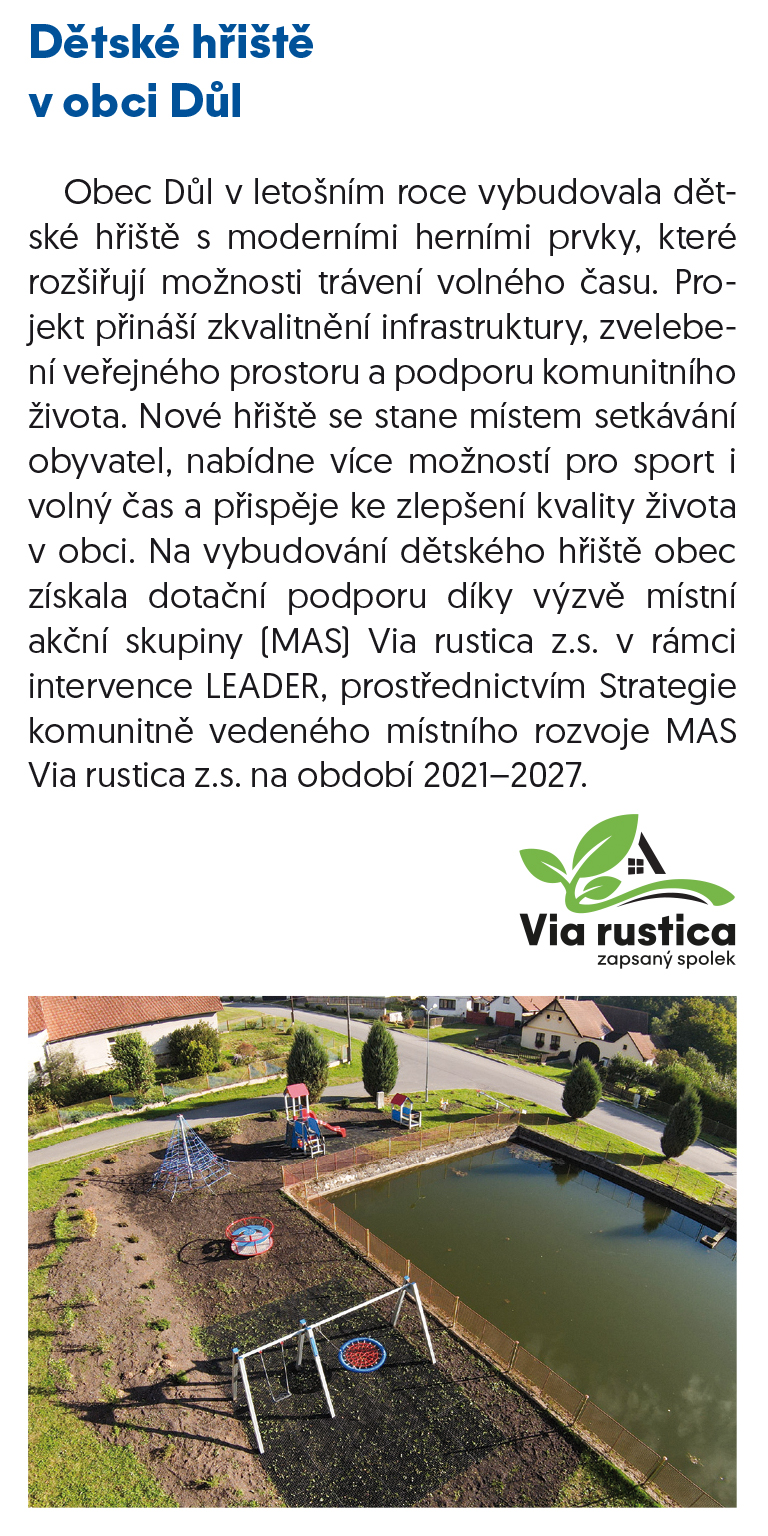 Dětské hřiště v obci Důl